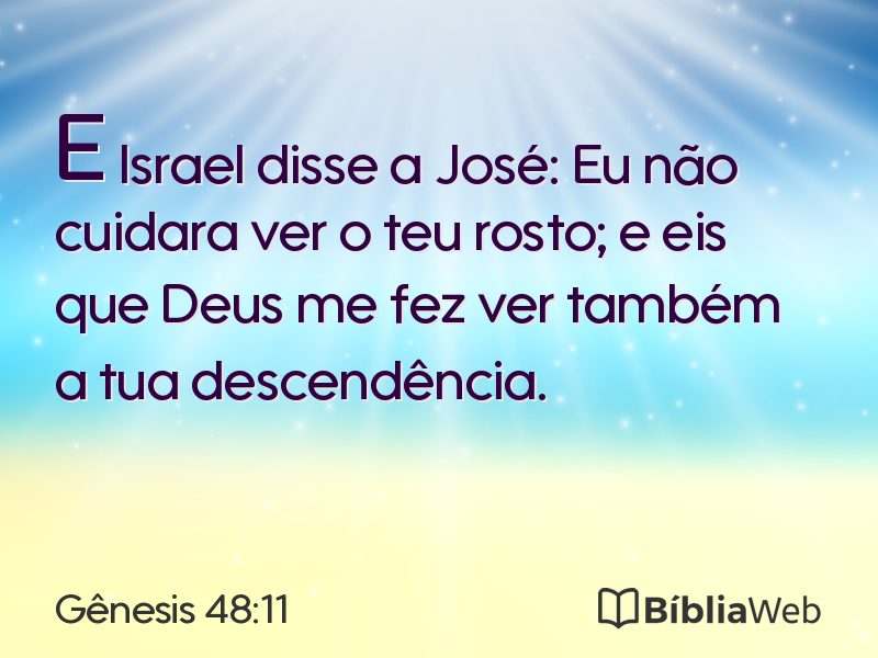 Gênesis 48:11 em imagem para compartilhar