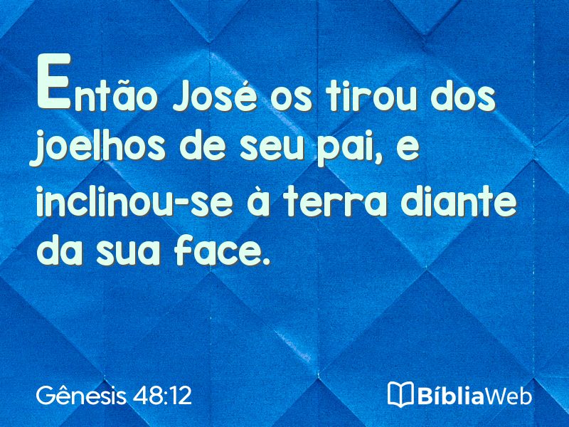 Gênesis 48:12 em imagem para compartilhar