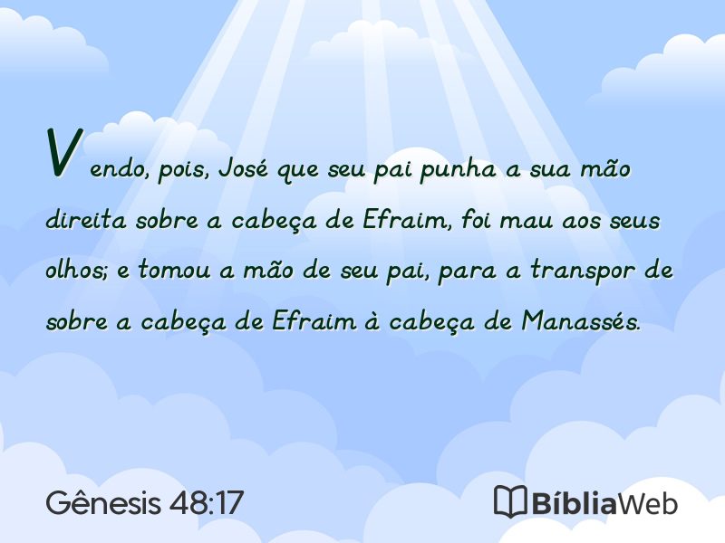 Gênesis 48:17 em imagem para compartilhar