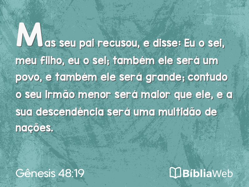 Gênesis 48:19 em imagem para compartilhar