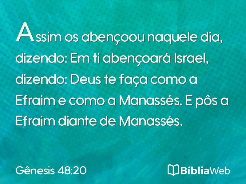 Gênesis 48:20 em imagem para compartilhar
