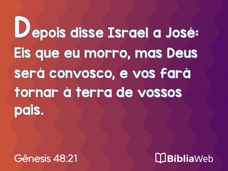 Gênesis 48:21 em imagem para compartilhar
