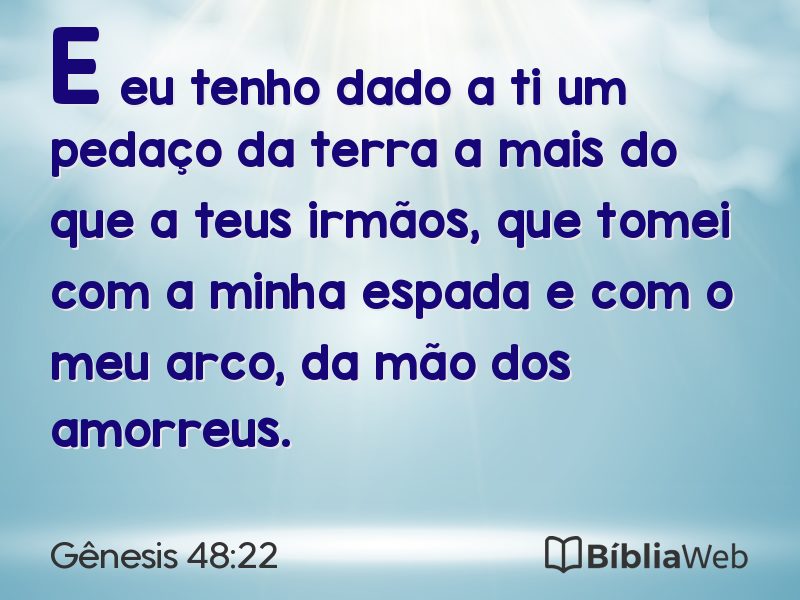 Gênesis 48:22 em imagem para compartilhar