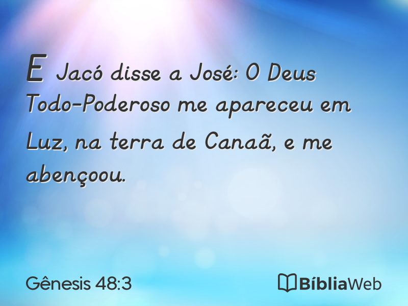 Gênesis 48:3 em imagem para compartilhar