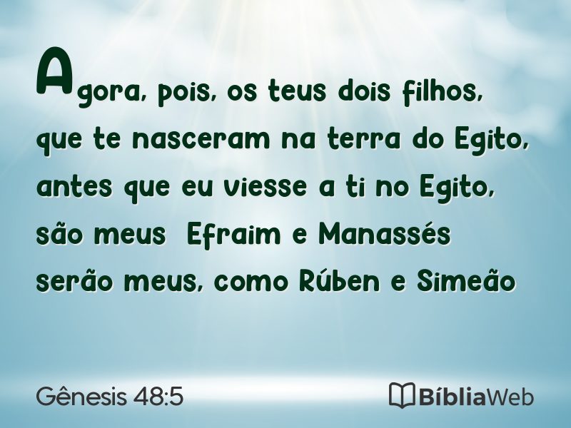 Gênesis 48:5 em imagem para compartilhar