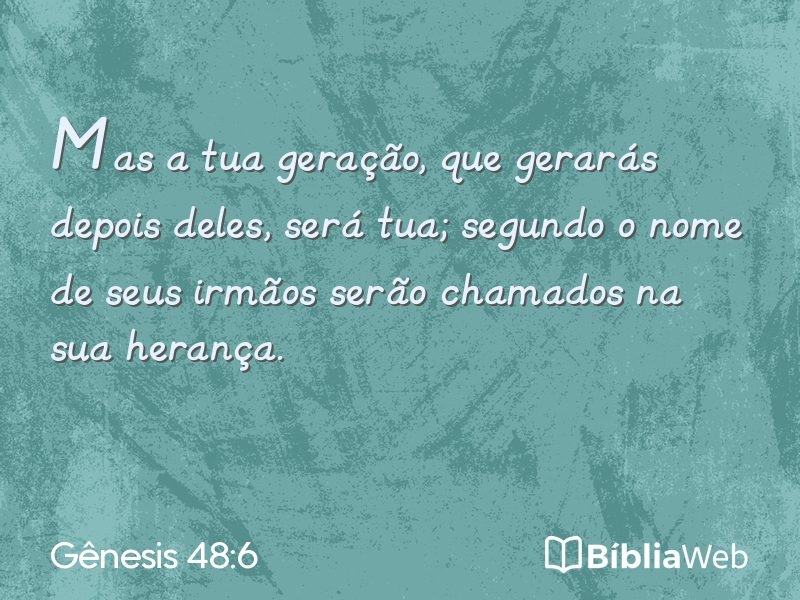 Gênesis 48:6 em imagem para compartilhar