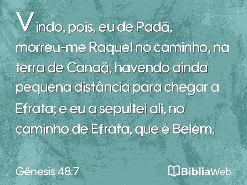 Gênesis 48:7 em imagem para compartilhar