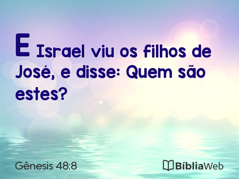 Gênesis 48:8 em imagem para compartilhar