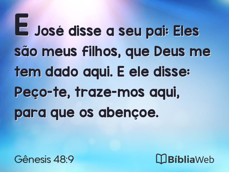 Gênesis 48:9 em imagem para compartilhar