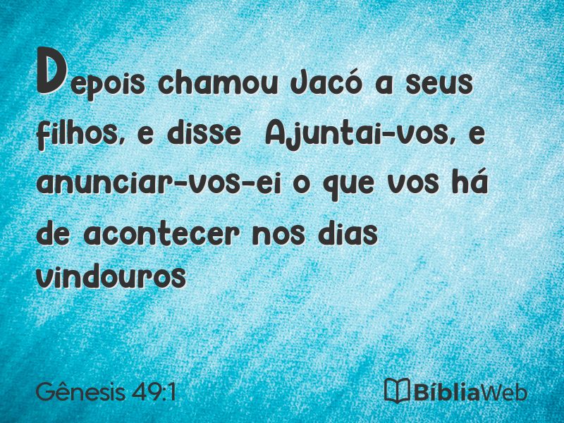 Gênesis 49:1 em imagem para compartilhar