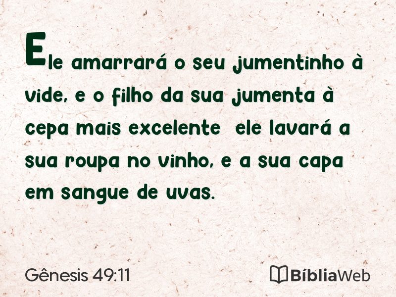 Gênesis 49:11 em imagem para compartilhar