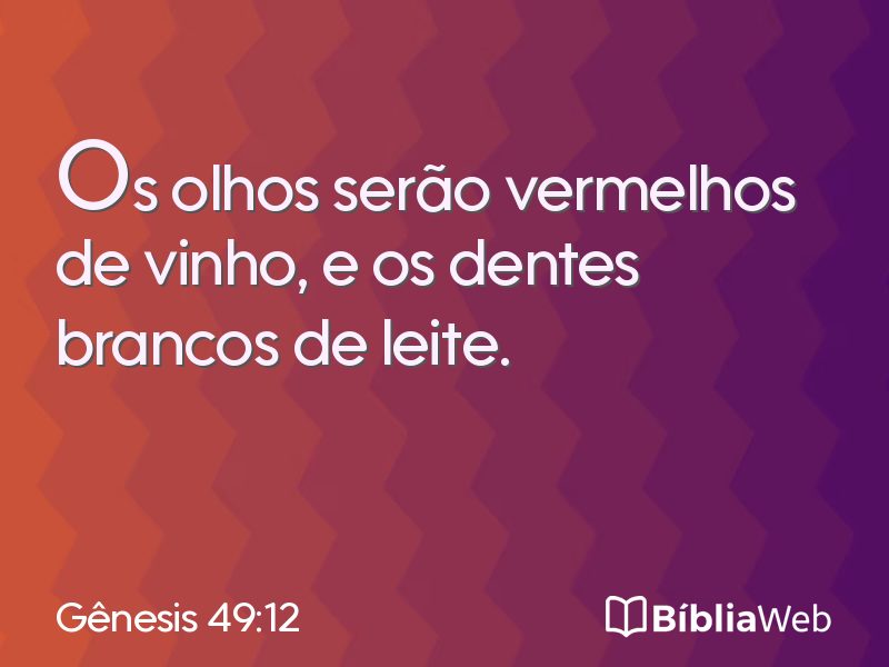 Gênesis 49:12 em imagem para compartilhar