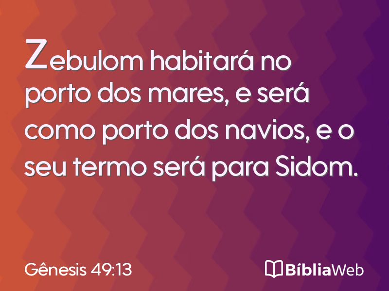 Gênesis 49:13 em imagem para compartilhar
