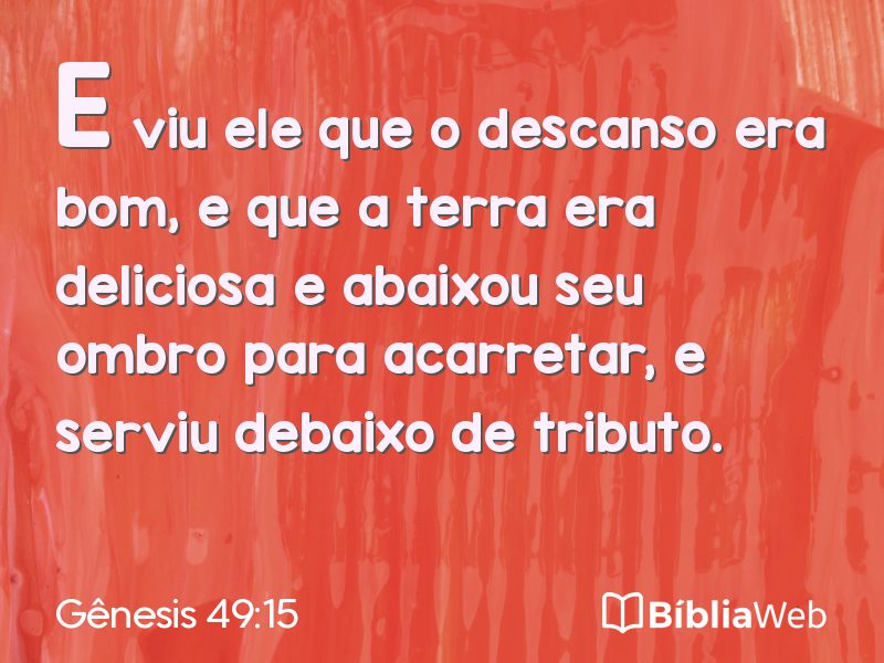 Gênesis 49:15 em imagem para compartilhar