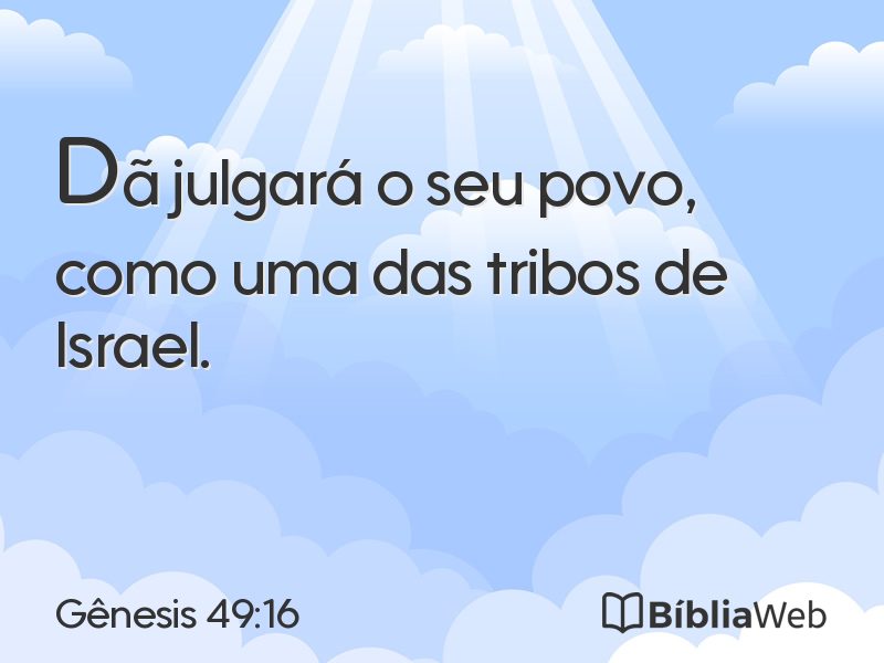 Gênesis 49:16 em imagem para compartilhar
