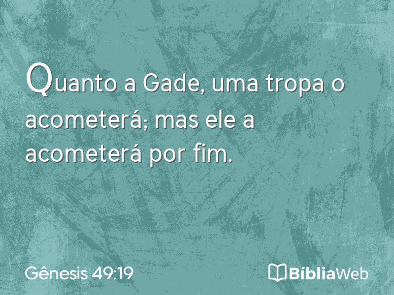Gênesis 49:19 em imagem para compartilhar