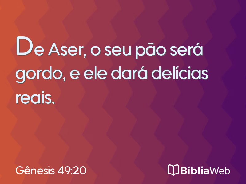 Gênesis 49:20 em imagem para compartilhar