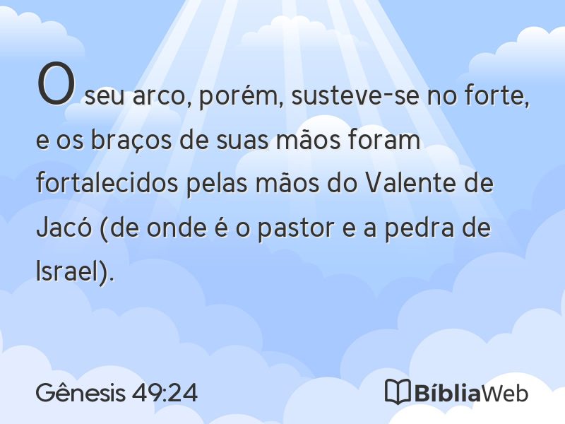 Gênesis 49:24 em imagem para compartilhar
