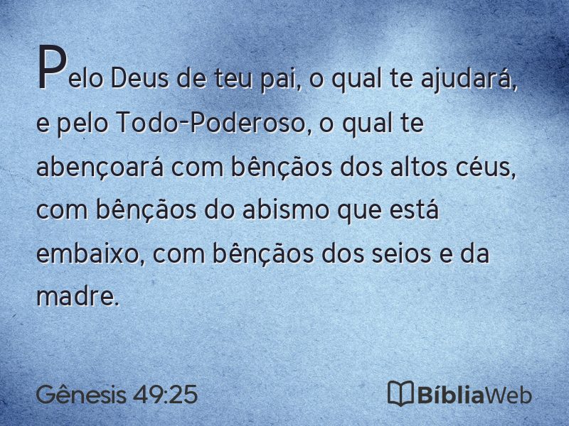 Gênesis 49:25 em imagem para compartilhar