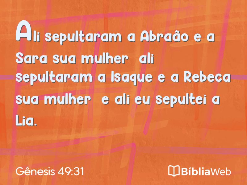 Gênesis 49:31 em imagem para compartilhar