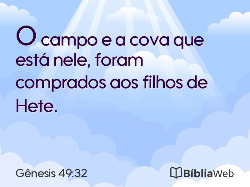Gênesis 49:32 em imagem para compartilhar