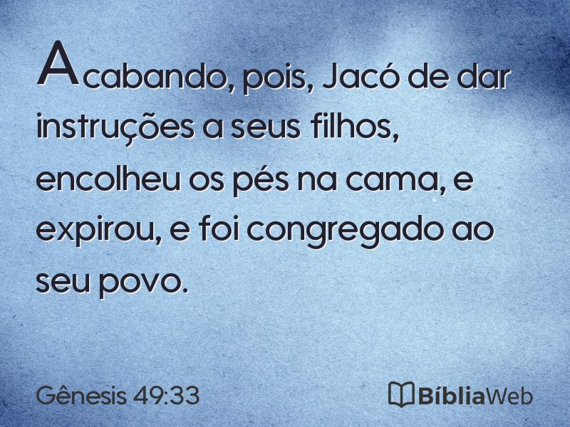 Gênesis 49:33 em imagem para compartilhar