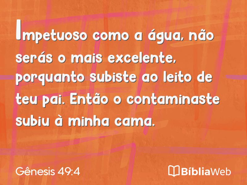 Gênesis 49:4 em imagem para compartilhar