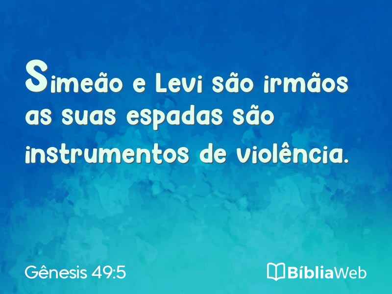 Gênesis 49:5 em imagem para compartilhar