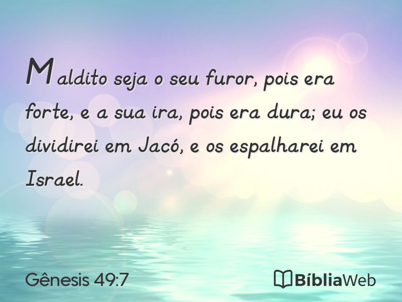 Gênesis 49:7 em imagem para compartilhar