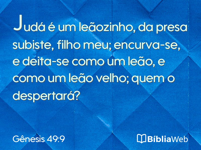 Gênesis 49:9 em imagem para compartilhar