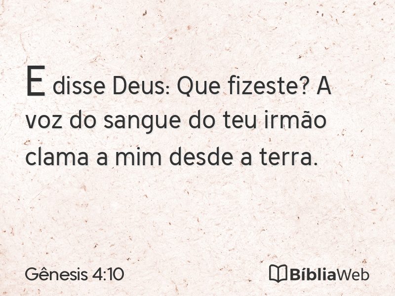 Gênesis 4:10 em imagem para compartilhar