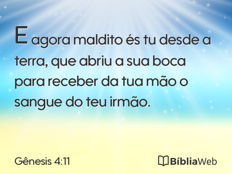 Gênesis 4:11 em imagem para compartilhar