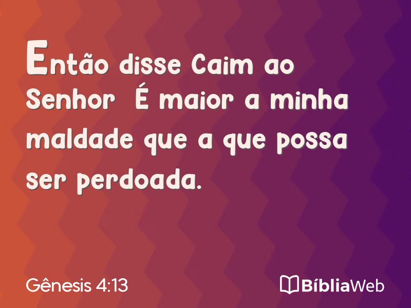 Gênesis 4:13 em imagem para compartilhar