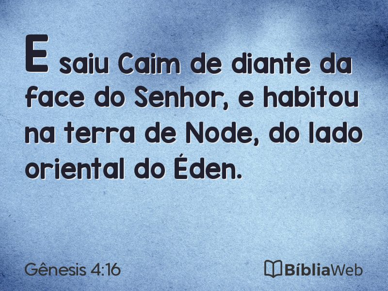 Gênesis 4:16 em imagem para compartilhar