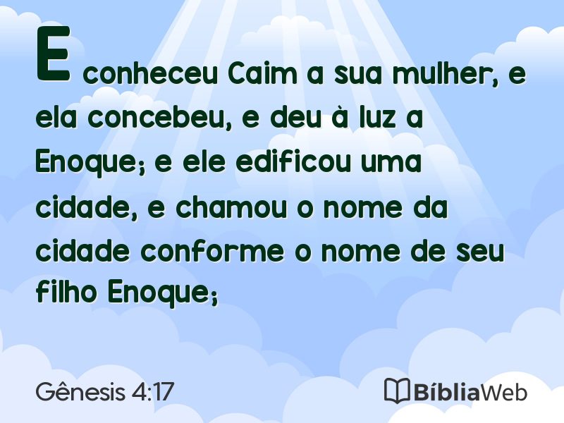 Gênesis 4:17 em imagem para compartilhar