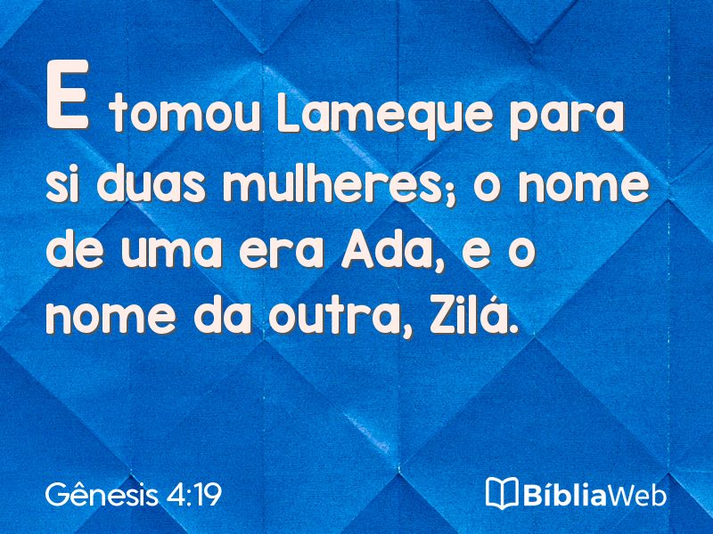 Gênesis 4:19 em imagem para compartilhar