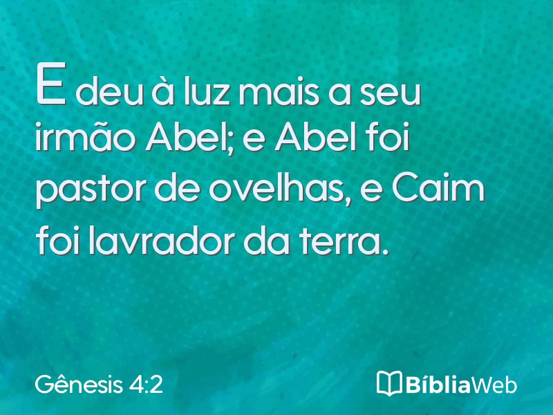 Gênesis 4:2 em imagem para compartilhar