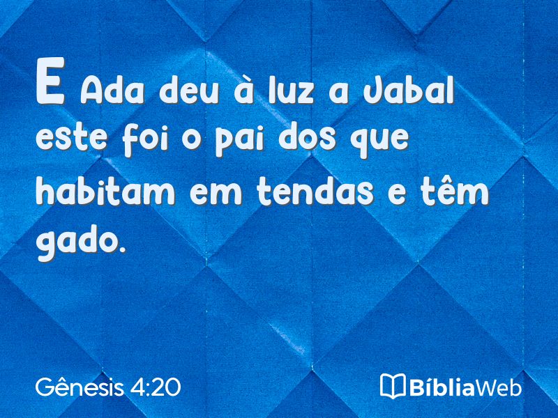 Gênesis 4:20 em imagem para compartilhar