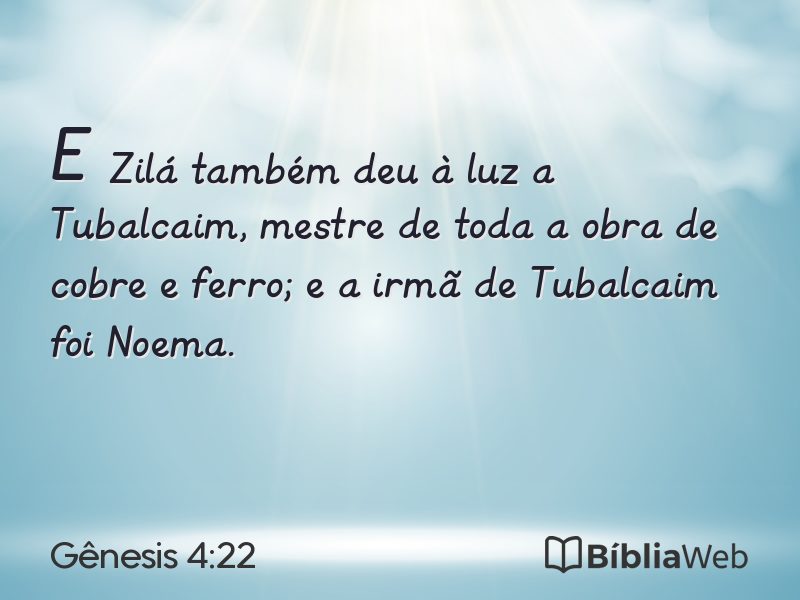 Gênesis 4:22 em imagem para compartilhar