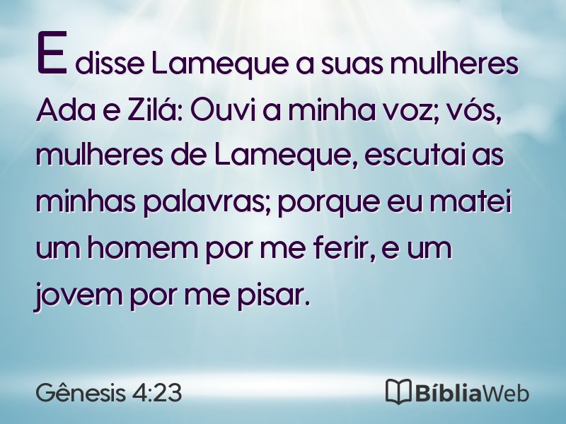Gênesis 4:23 em imagem para compartilhar