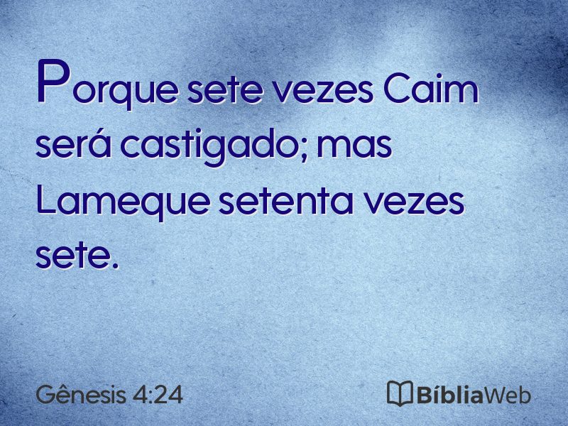 Gênesis 4:24 em imagem para compartilhar