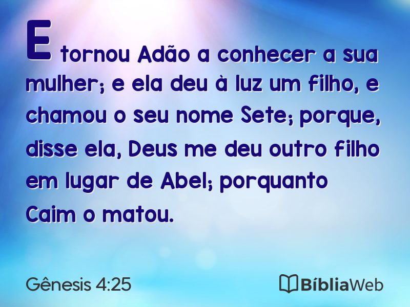 Gênesis 4:25 em imagem para compartilhar