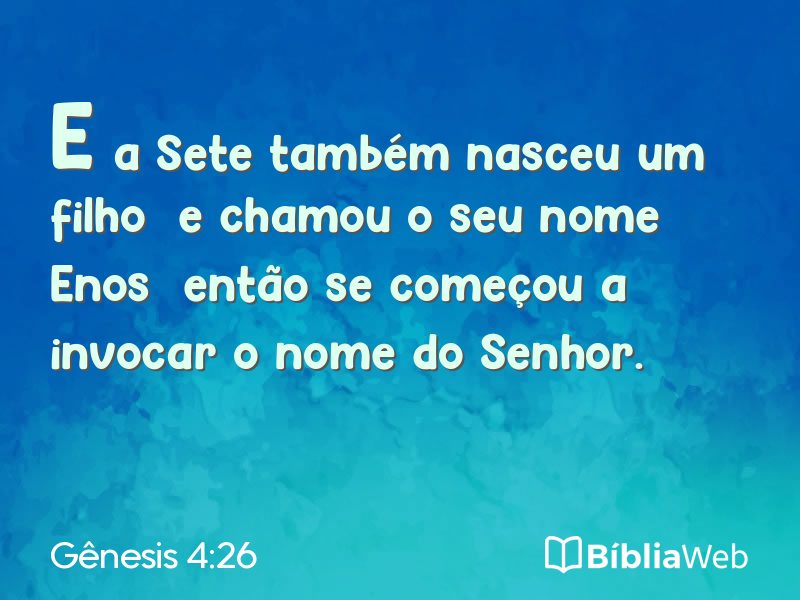Gênesis 4:26 em imagem para compartilhar