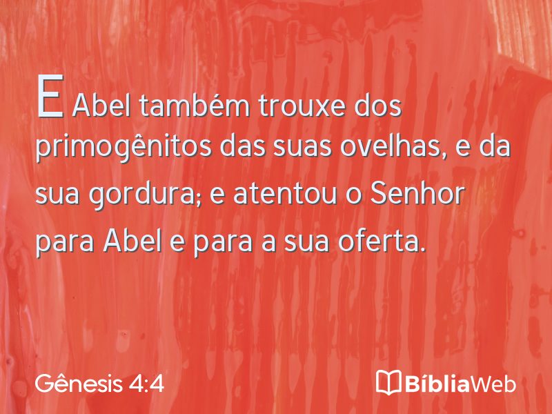 Gênesis 4:4 em imagem para compartilhar