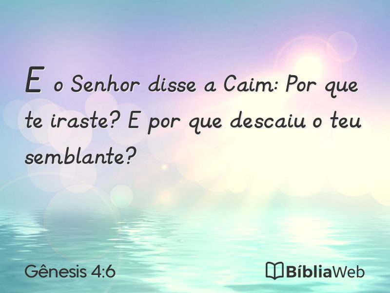 Gênesis 4:6 em imagem para compartilhar