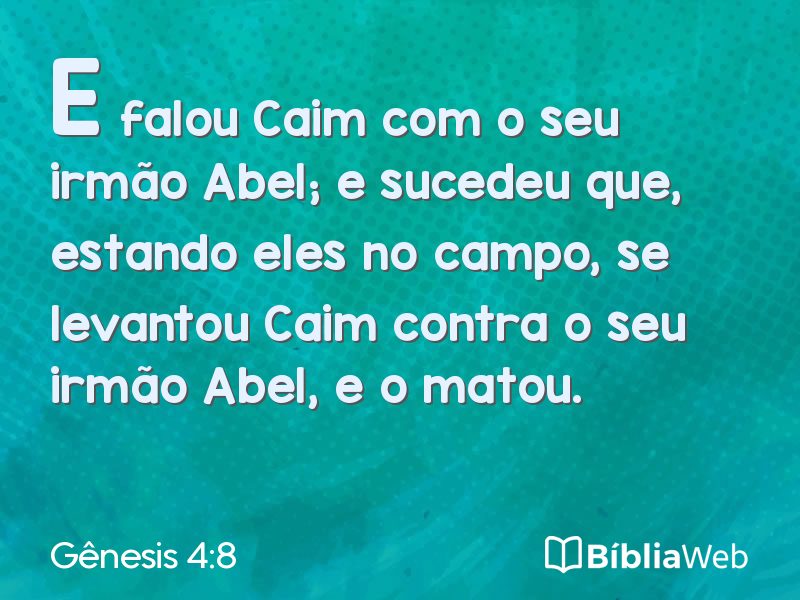 Gênesis 4:8 em imagem para compartilhar