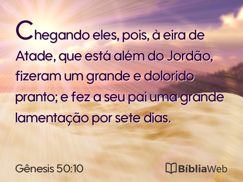 Gênesis 50:10 em imagem para compartilhar
