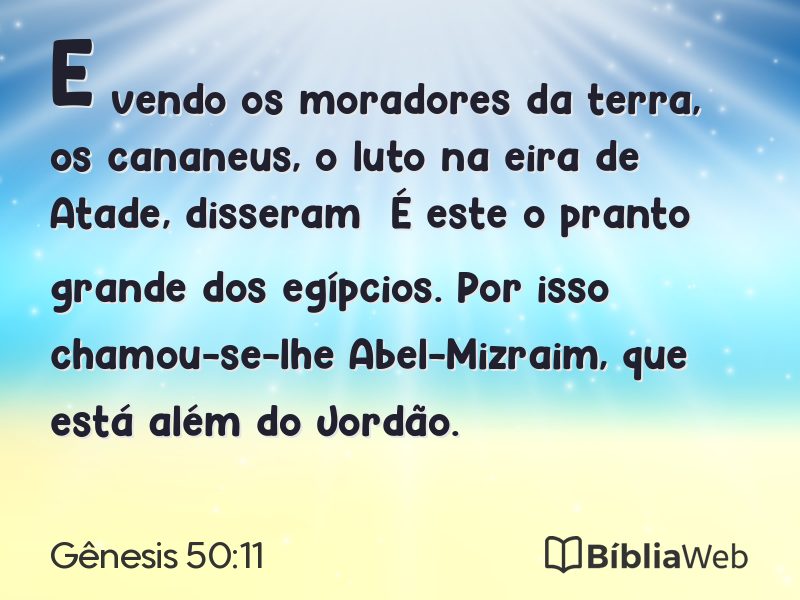 Gênesis 50:11 em imagem para compartilhar