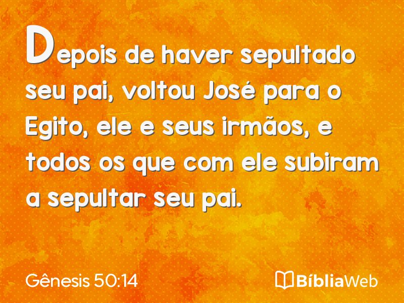 Gênesis 50:14 em imagem para compartilhar