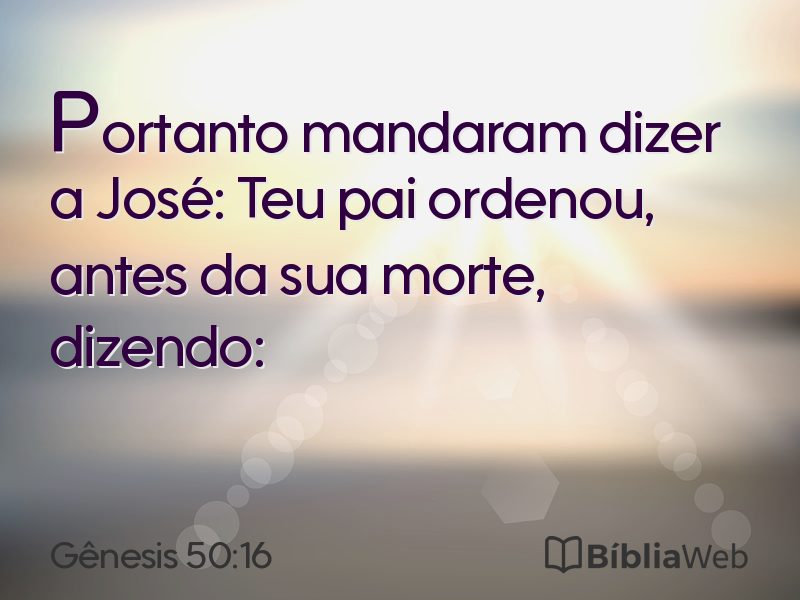 Gênesis 50:16 em imagem para compartilhar